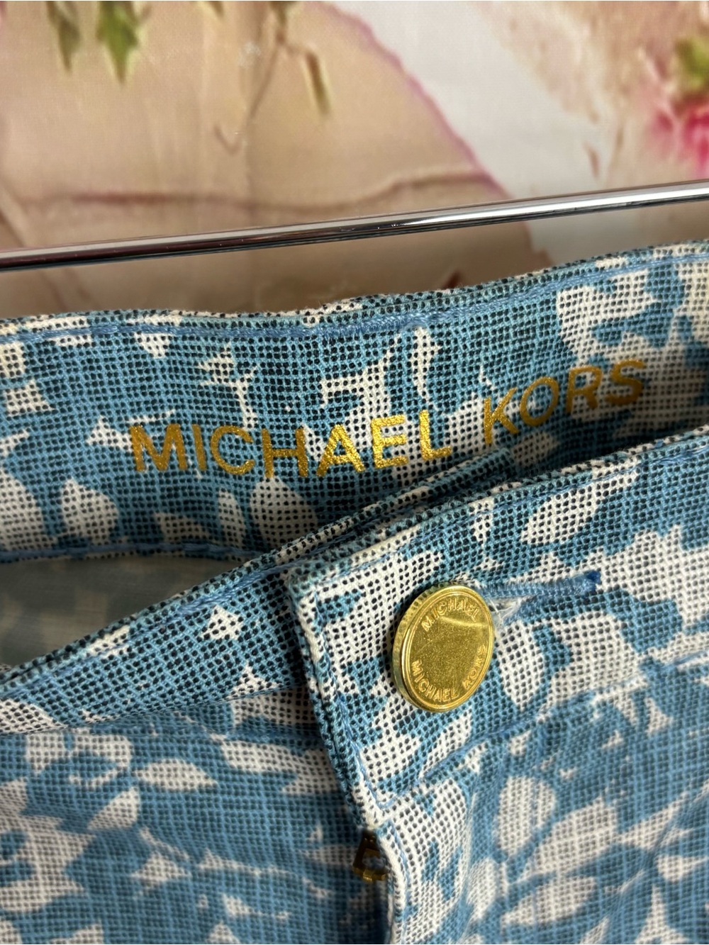 MICHAEL KORS Light Blue Floral High-Rise Jeans - Picture 9 of 9